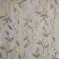 thumbnail image 3 of Zelouf Alyce 3D Floral Sequin Embroidery Mesh  , Sewing, DIY, Crafts Fabric by the Yard, Vanilla, 10 Yard, 3 of 3
