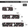 thumbnail image 4 of Coolnut 2 Pack Faucet Dry Mat for Kitchen Sink, Christmas Tree Snowman Stars 14x5 Inch Faucet Drying Mat Absorbent Mat Fast Dry Mat for Kitchen, Bathroom, 4 of 7