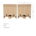 thumbnail image 2 of VHC Brands Kettle Grove Applique Crow and Star Tier Set of 2 L24xW36 Country Curtains, Creme, 2 of 5