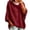 #0097-Wine, variant on Haivin Womens Hoodie Drawstring Three Quarter Sleeve Solid Color Pullover Sweatshirt Casual Loose Fit Top for Women