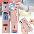 thumbnail image 3 of iPhone 11 Case with Card Holder for Women, iPhone 11 Phone Case Wallet with Strap Credit Card Slots Crossbody with Kickstand Zipper Case for iPhone11 - Rose Gold, 3 of 14
