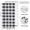 thumbnail image 2 of 2-Piece Polyester cotton Towel Set Absorbent Black White Grey Plaid Pattern Hand Towel Bath Towel Soft and Comfortable Machine Wash 28.3x14.4, 2 of 7