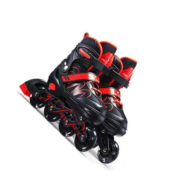 Eigraketly Women Adjustable Inline Skates High Elasticity Girls Roller Shockproof Shoes Wear-resistant Beginners Skating Skates Pescar No.1 Eigraketly OD016751-01