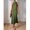 Army Green-XXL, variant on Green Sleeveless High Neck Slip Dress With Fishtail Hem