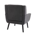 thumbnail image 4 of Modern Soft Linen Material Ergonomics Accent Chair Living Room Chair Bedroom Chair Home Chair With Black Legs For Indoor Home, 4 of 7