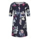 thumbnail image 4 of Vestido de media manga con estampado de cuello en V bohemio de verano para mujer Vestido hasta la rodilla Fridja bnh5735, 4 of 8