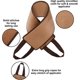 thumbnail image 4 of BEMS-Juego de guantes marrones de 3 piezas, guantes marrones tres en uno, reutilizables, 4 of 5