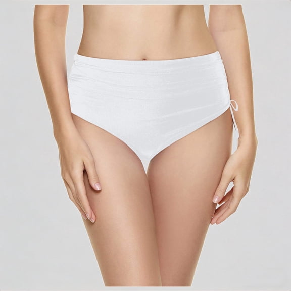 Daznico Women's Swim Bottom High Waist Retro Basic Full Coverage Bikini Tankini Swimsuit Briefs,XL