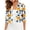 Yellow, variant on Women's Shrugs Cardigan Floral Print Open Front 3/4 Sleeve Crew Neck Summer Casual Boleros S