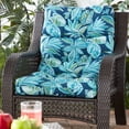 thumbnail image 2 of Greendale Home Fashions Outdoor 44'' x 22'' High Back Chair Cushion, Botanical Crestwood, 2 of 7