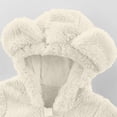 thumbnail image 5 of Xdegoge Fluffy Baby Snowsuit Full Zip Up Thick Fleece Winter Hooded Footed Jumpsuit Outerwear for Infant Boys Girls Outwear Hoodie Romper, 5 of 7