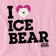 thumbnail image 2 of We Bare Bears Heart Ice Bear Women's T Shirt, Pink, X-Large, 2 of 6