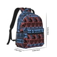 thumbnail image 2 of Rateoe Vintage Corn Pattern in Red Blue Pattern Durable Student Backpack Laptop Bag- Ergonomic Design, Waterproof Twill Fabric - Ideal for School, Travel, and Outdoor Activities-One Size, 2 of 6