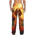 thumbnail image 7 of Salouo Sunset Meditating Dog Print Pajama Pants for Men, Lounge Pants Elastic Waistband Casual Men's sleepwear Loungewear Sleep Pajama Pant -XX-Large, 7 of 7