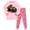 Pink, variant on HCNTES Children's Thermal Underwear Set Drop Shoulder Top Pullover and Soft Pants All-Weather Clothes Loungewear Pajamas Outfit Set for Kids(Yellow,5-6 Years)