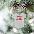 thumbnail image 5 of Napoleon Dynamite," Vote For Pedro" Decopauge Christmas Ornament, White, 3.15" Tall, 5 of 5