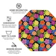 thumbnail image 3 of Lsque Hawaiian Style Pattern 4" Drink Coasters Set of 4, PVC Leather Absorbent Coasters, Table Coaster Set Decorative Coffee Cup Coasters Housewarming Gift -Octagon, 3 of 6