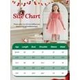 thumbnail image 7 of SILVERCELL 2-7T Toddler Baby Girls Christmas Velvet Dresses Casual Puff Sleeve Tulle Tutu Dress Sequins Stars Party Dresses, 7 of 7