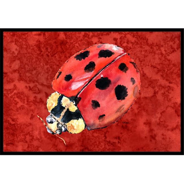 Carolines Treasures 8870JMAT Paillasson Intérieur Ou Extérieur 24 x 36 Po. Lady Bug sur Fond Rouge