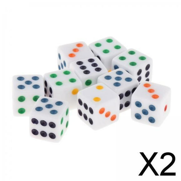 Dados Acrílicos 10 Piezas Hugo Juego para Adultos Juguetes para Entretenimiento Club Familiar