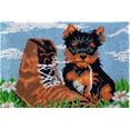 thumbnail image 1 of Rug Making Latch Hooking Kit | Puppy with Shoe (5 sizes available), 1 of 9