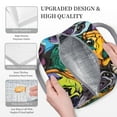 thumbnail image 2 of Horeoi Colorful Pug Pattern Large Insulated Lunch Bag for Work, School, Picnic - Waterproof, Durable Oxford Cloth, Comfortable Handle-Light Grey, 2 of 9