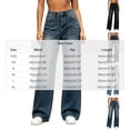 thumbnail image 2 of ClodeEU Women's Vintage High Waist Straight Leg Jeans,Casual Baggy Denim Pants ,Women's Plus XL, 2 of 8