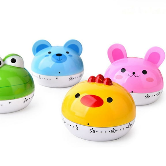 COSMOBETTY Pink Kitchen Timer Mechanical Alarm For Preschool Kids Home Use 1Pcs