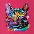 thumbnail image 2 of Cute Cat | Dean Russo Art Animal Lover Tri-Blend Racerback Tank Top, Shocking Pink, X-Large, 2 of 6