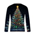 thumbnail image 5 of Handshe Men's Casual Christmas Print Long Sleeve Shirt, Fashionable Holiday Athletic Top for Daily Wear and Party Outfits, 5 of 5