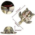 thumbnail image 5 of Cendrier Tortue en Métal Rétro avec Couvercle Coupe-Vent, Intérieur et Extérieur (Bronze Vert), 5 of 5
