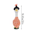 thumbnail image 3 of Porch Goose Christmas Outfit with Teal Holiday Print Headwrap and Wrapped Skirt Seasonal Outdoor Yard Decor Accessory for 19 To 23 Inch Statue Display, 3 of 7