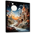 thumbnail image 2 of Designart "Bizare Dream Castle" Cityscapes Floater Framed Wall Art Print, 2 of 7