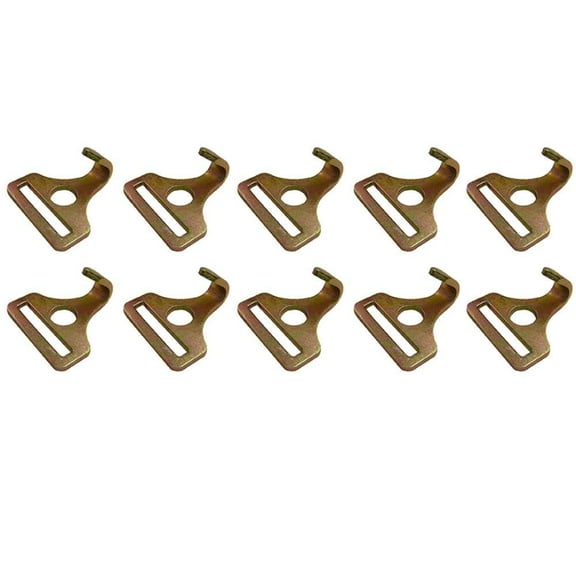 2" Flat Narrow Hook - 10 Pack