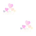 thumbnail image 4 of serony 7pcs/set Cake Topper Heart Shape Wedding Birthday Cake Simple Design Paper Top Decoration pink 2Set, 4 of 6