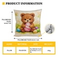 thumbnail image 1 of Easter Pillow Covers for Decorative Throw Pillows for Men Women 18X18 Inch Blank White Polyester Pillowcase for Drawing, 1 of 5