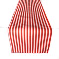 thumbnail image 3 of Cotton Print Table Runner Half Inch Wide Stripes Red and White, 3 of 3