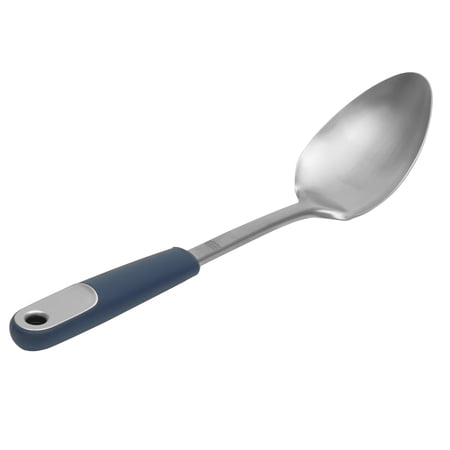 Michael Graves Design Comfortable Grip Stainless Steel Solid Spoon  Indigo