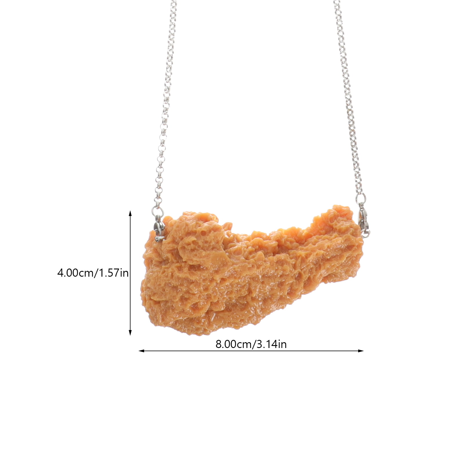Buy Realistic Simulation Full-size Funny Fried Crispy Chicken Nugget Resin Pendant  Necklace Food Jewelry Chicken Nugget Lover Funny Gift A1832 Online in India  - Etsy