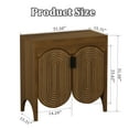 thumbnail image 6 of LEFHDA 2PCS Buffet Cabinet, Sideboard Cabinet with Storage, Accent Storage Cabinet with Carved Arc Door Design for Kitchen Dining Room, 2 Doors Buffet Cabinet with Adjustable Shelves, 6 of 7