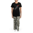 thumbnail image 4 of CafePress - Paw Prints To My Heart Women's Dark Pajamas - Women's Short Sleeve Print T-Shirt and Pants Dark Cotton Pajama Set, 4 of 7