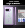 thumbnail image 2 of Poetic Guardian MagPro Case for Google Pixel 10A 5G, MagSafe Compatible | 20FT Mil-Grade Drop Tested | Tempered Glass Screen Protector, Full Body Shockproof Phone Case for Pixel 10A, Purple/Clear, 2 of 9