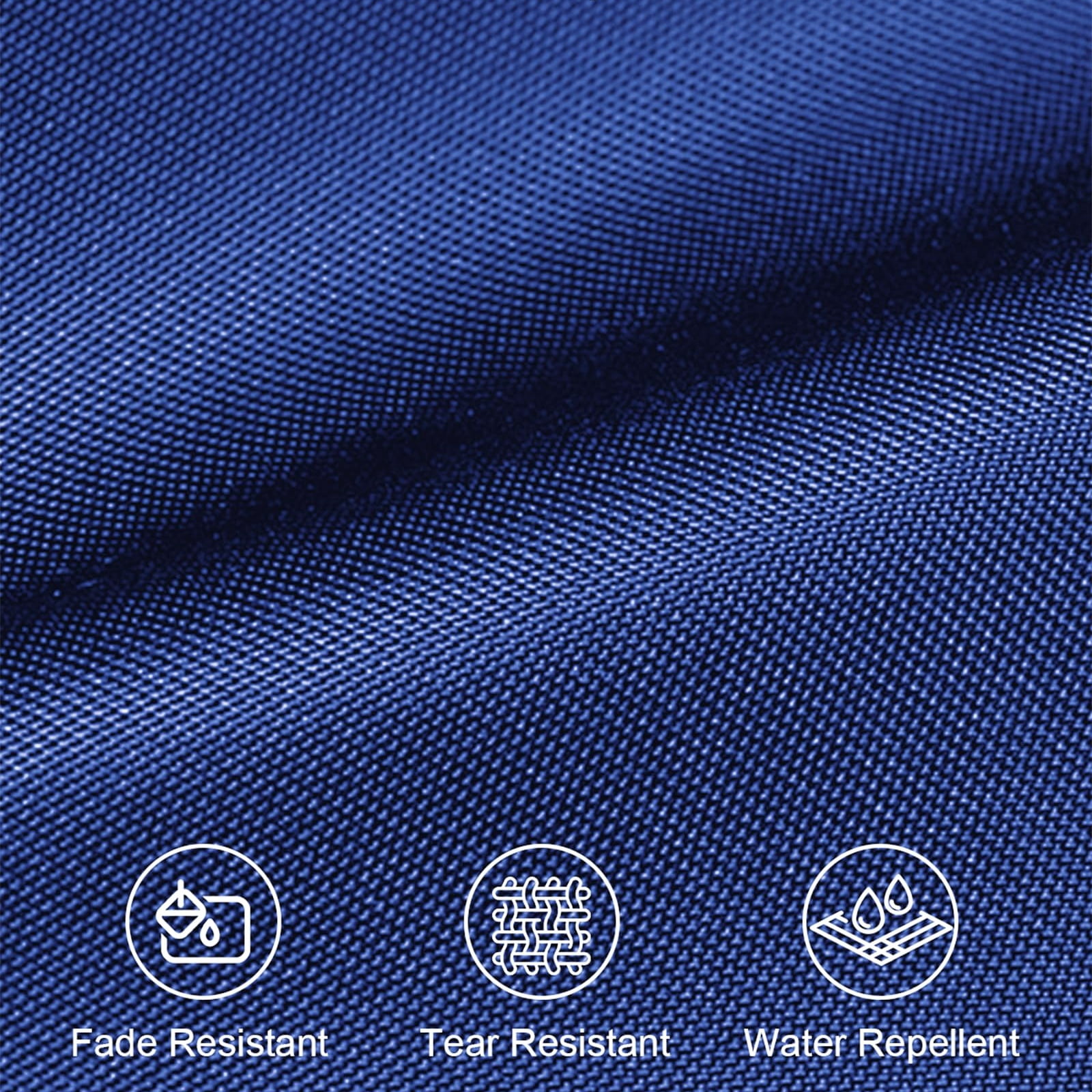WildBreak Triple Size Large Patio Umbrella, with Crank Handle, Double-Sided, 13' x 6.5', Blue