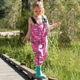 thumbnail image 6 of TOOYOU Toddler Boys Girls Romper Waterproof Rain Pants Youth Fishing Waders Waterproof Breathable Hunting Waders Lightweight Waders Outdoor Hot Pink Size 6-7 Years, 6 of 7
