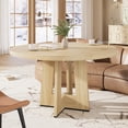 thumbnail image 2 of QinaQin 47-Inch Round Dining Table, Seats 4-6 People - Round Kitchen Dining Table with Sturdy Base, Space-Saving, Suitable for Living Room, Kitchen, and Apartment, 2 of 8