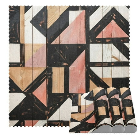 

Placemats Set of 4 Non Slip Washable Table Placemats Geometric Stripes