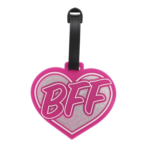 Unique Bargains 1 Pc Convenient Luggage Tag for Travelling Rose Red Soft Rubber