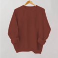 thumbnail image 6 of Dyfzdhu Long Sleeve T-shirt For Women Fashionable Casual Solid Color Pullover Sweatshirt Long Sleeved Sweatshirt Casual Top, 6 of 7