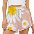 thumbnail image 1 of Aayomet Womens Workout Shorts Summer Comfy Athletic Shorts Printing Elastic Running Shorts (Pink, XXL), 1 of 5