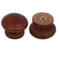 thumbnail image 3 of Unique Bargains Furniture Drawer Single Hole Wooden Pull Knobs Handles Red Brown 34mmx26mm 12Pcs, 3 of 4